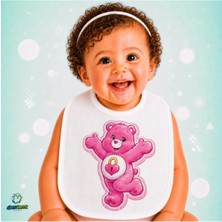 Ghostbastır Design Care Bears Keten Bebek Mama Önlüğü – Yumuşak, Emici, Yıkanabilir, Özel Tasarım P034