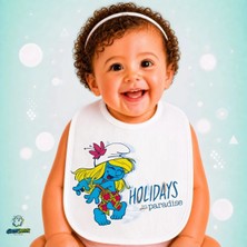 Ghostbastır Design Şirine Keten Bebek Mama Önlüğü – Yumuşak, Emici, Yıkanabilir, Özel Tasarım P185