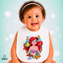 Ghostbastır Design Ariel Keten Bebek Mama Önlüğü – Yumuşak, Emici, Yıkanabilir, Özel Tasarım P004