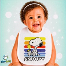 Ghostbastır Design Snoopy Keten Bebek Mama Önlüğü – Yumuşak, Emici, Yıkanabilir, Özel Tasarım P176