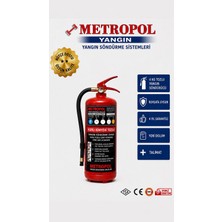 Metropol Yangın 4 kg Kuru Tozlu Kimyevi Yangın Söndürme Tüpleri
