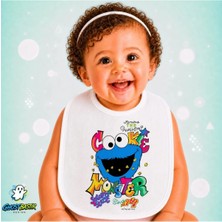 Ghostbastır Design Susam Sokağı Keten Bebek Mama Önlüğü – Yumuşak, Emici, Yıkanabilir, Özel Tasarım P117