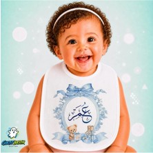 Ghostbastır Design Ayıcıklı Keten Bebek Mama Önlüğü – Yumuşak, Emici, Yıkanabilir, Özel Tasarım P006