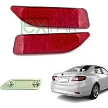 Expar Oto Toyota Corolla Arka Tampon Reflektör Takımı Sağ + Sol Taraf 2010 - 2012 Model Makyajlı Corolla Arka Kedi Gözü