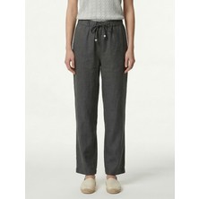 Xint Kadın Haki %100 Keten Oversize Pantolon