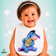 Ghostbastır Design Eeyore Keten Bebek Mama Önlüğü – Yumuşak, Emici, Yıkanabilir, Özel Tasarım P050