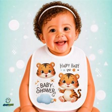 Ghostbastır Design Yavru Kaplan Keten Bebek Mama Önlüğü – Yumuşak, Emici, Yıkanabilir, Özel Tasarım P209