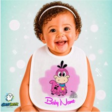 Ghostbastır Design Kişiye Özel Dino Keten Bebek Mama Önlüğü – Yumuşak, Emici, Yıkanabilir, Özel Tasarım P081