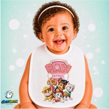 Ghostbastır Design Paw Patrol Keten Bebek Mama Önlüğü – Yumuşak, Emici, Yıkanabilir, Özel Tasarım P150
