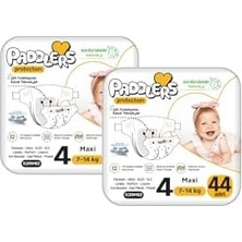 Maxi Trendy Protection Bebek Bezi 4 Numara Maxi (7-14 Kg) 88 Adet – 2’li Jumbo Set, Maksimum Koruma