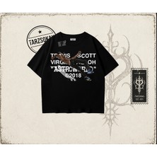 Tarzsokak Unisex Travis Scott Astroworld 2018 Oversize Unisex Tişört Beyaz