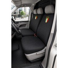 Antwax Volkswagen Transporter 5+1 - Siyah Penye Oto Koltuk Kılıfı - ITALIA Baskılı