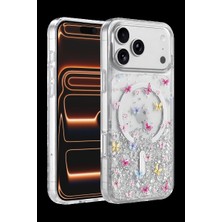 Herşey Trend Herşeytrend Onegif Apple Iphone 17 Pro Max Misk Simli Magsafe Kapak - Desen 4