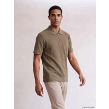 LC Waikiki Southblue Kahverengi Polo Yaka Dokulu Erkek Tişört