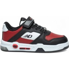Trender  Ndrops Patik 012 Siyah-Kırmızı Erkek Çocuk Sneaker MD05C012