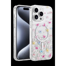 Herşey Trend Herşeytrend Onegif Apple Iphone 14 Pro Max Misk Simli Magsafe Kapak - Desen 4