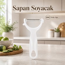 Tırtıklı Paslanmaz Çelik Sapan Soyacak Meyve Sebze Soyacağı Çürük Temizleme Uçlu Ergonomik Kabuk Soyucu Sariva Home