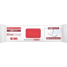 Maxi Trendy Easy Clean Kiraz Çiçeği Mopa Uyumlu Yer Temizlik Havlusu&mendili 20 Yaprak