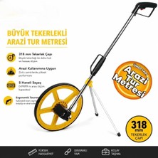 BTS12391 Numaratörlü Büyük Tekerlekli Tur Metresi Arazi Metre Katlanır Portatif Yapı