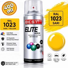 Ergin Kimya Best BST1023 Elite Akrilik Sprey Boya Ral 1023 Sarı Renk Sprey Boya 400 ml