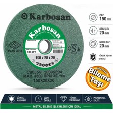 Karbosan KB150 Zımpara Makinesi Taşı 150X20X20 mm Taşlama Bileme Aşındırma Diski 150 mm