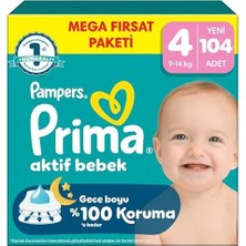 Maxi Trendy Aktif Bebek Mega Fırsat Paketi 4 Beden 104 Adet