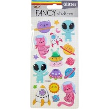 İlk El Grup  Glitter Sticker Uzay