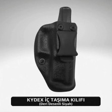 Canik Mete Mc9 Sağ Kydex Silah Kılıfı Iç Taşıma / Kadife Kaplı / Mat Siyah