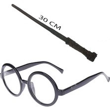İlk El Grup Harry Potter Asası 30 cm ve Siyah Çerçeveli Harry Potter Gözlüğü Seti