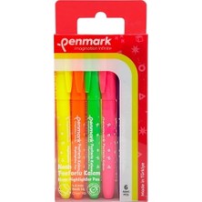 Maxi Trendy Penmark Kalem Tipi Fosforlu Kalem 6'lı Bristol Neon