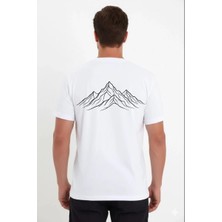 İlk El Grup Erkek T-Shirt Nihilist Penguen Baskılı Bisiklet Yaka Kısa Kol Yazlık Tişört - Beyaz