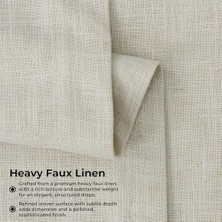 Maxi Trendy Hpd Half Price Drapes FHLCH-VET200210-108 Suni Keten Perde, 1 Panel, Krem Rengi