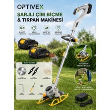 Optivex 21V 2 Amper Şarjlı Çim Biçme Makinesi
