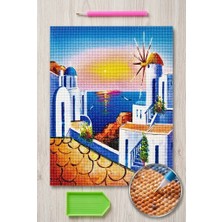 Liva Craft Elmas Mozaik Tablo, 30x30cm Sahil Manzarası Boncuk Yapıştırma Kiti