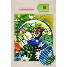 Liva Craft Elmas Mozaik Tablo, 50x40cm Kelebek Boncuk Yapıştırma Kiti