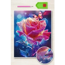 Liva Craft Elmas Mozaik Tablo, 50X40CM Güllü Boncuk Yapıştırma Kiti
