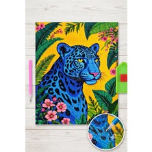 Liva Craft Boncuk İşleme Kiti 50 x 65 Mavi Leopar