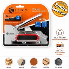 Lenox LNX210 13/4-8 mm Metal Gövdeli Mekanik Zımba Tabancası 200 Adet Yedek Zımba