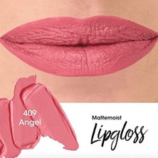 Maxi Trendy Mattemoist Lipgloss 411 Yarı Mat Bitişli Likit Ruj - Nude