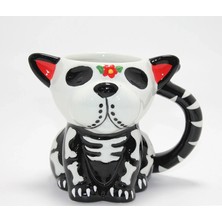 İlk El Grup Day Of The Dead Köpek Figürlü 3D Kabartmalı Porselen Kupa ALK4896