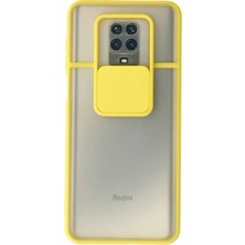 İlk El Grup    Redmi Note 9 Pro Kılıf Palm Buzlu Kamera Sürgülü Silikon - Sarı
