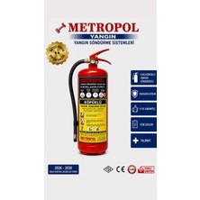 Metropol Yangın 6 kg Köpüklü Yangın Söndürme Tüpü Yangın Söndürme Sistemleri