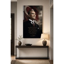 Atatürk Türk Bayrağı Baskılı Cam Tablo – Uv Baskı Dekoratif Duvar Tablosu