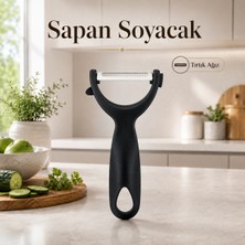 Tırtıklı Paslanmaz Çelik Sapan Soyacak Meyve Sebze Soyacağı Çürük Temizleme Uçlu Ergonomik Kabuk Soyucu Sariva Home