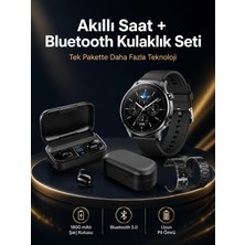 Armüz Kablosuz Bluetooth Kulaklık ve Kordon Hediyeli Akıllı Saat Nabız Ölçer Uzun Pil Ömrü