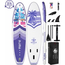 Dama Space Purple 335X86X15 3 Finli Şişme Paddle Board Sup Seti