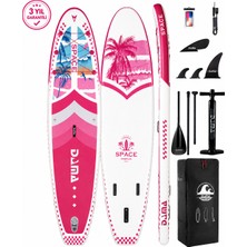 Dama Space Pink 335X86X15 3 Finli Şişme Paddle Board Sup Seti