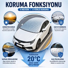 Gard Oto Araç Oto Araba Branda Ön ve Tavan Yarım Branda Güneş Buz Kar ve Dolu Koruyucu Örtü Güneşlik