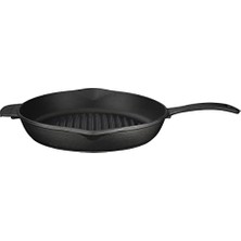 Maxi Trendy Döküm Yuvarlak Izgara Tava, Metal Kulplu, Konkav Taban, 28 cm