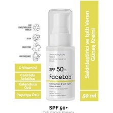 Maxi Trendy Facelab Sakinleştirici ve Işıltı Veren C Vitamini ve Centella Içerikli Spf 50 ve Güneş Kremi 50 ml
